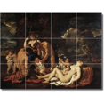 thumbnail image 1 of Ceramic Tile Mural-Nicholas Poussin Nudes 7. 32" w x 24" h using (12) 8 x 8 ceramic tiles, 1 of 9