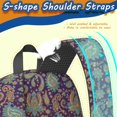 thumbnail image 5 of Paisley and Floral Purple Pattern 17" Waterproof Oxford School Backpacks for Teens, S-Shape Padded Straps, for School, Travel, Hiking, Camping, 5 of 5