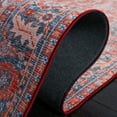 thumbnail image 6 of SAFAVIEH Tucson Floella Traditional Machine Washable Area Rug, 6' x 6' Round, Rust/Navy, 6 of 9