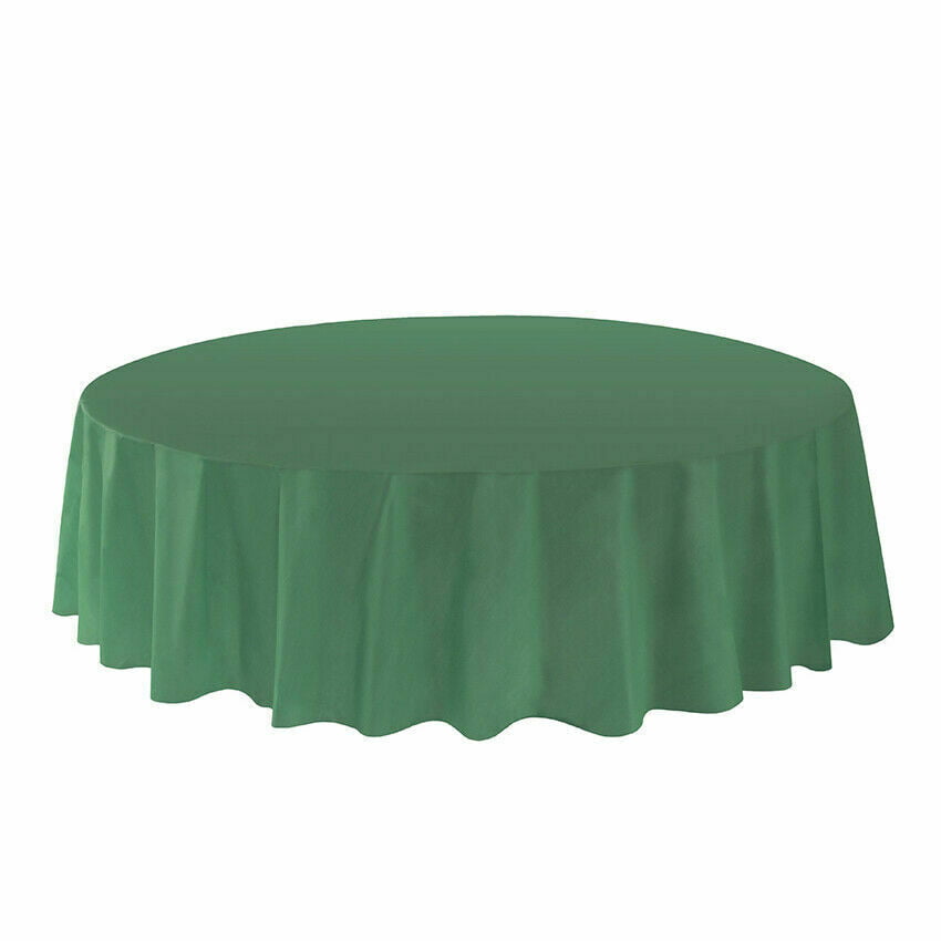 Plastic Round Tablecloth 84 In Clear, Plastic Round Table Cloths