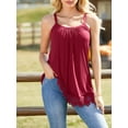 thumbnail image 4 of Sociala Casual Summer Lace Camisole Tops for Women Built in Bra Sleeveless Tops S-3XL, 4 of 7