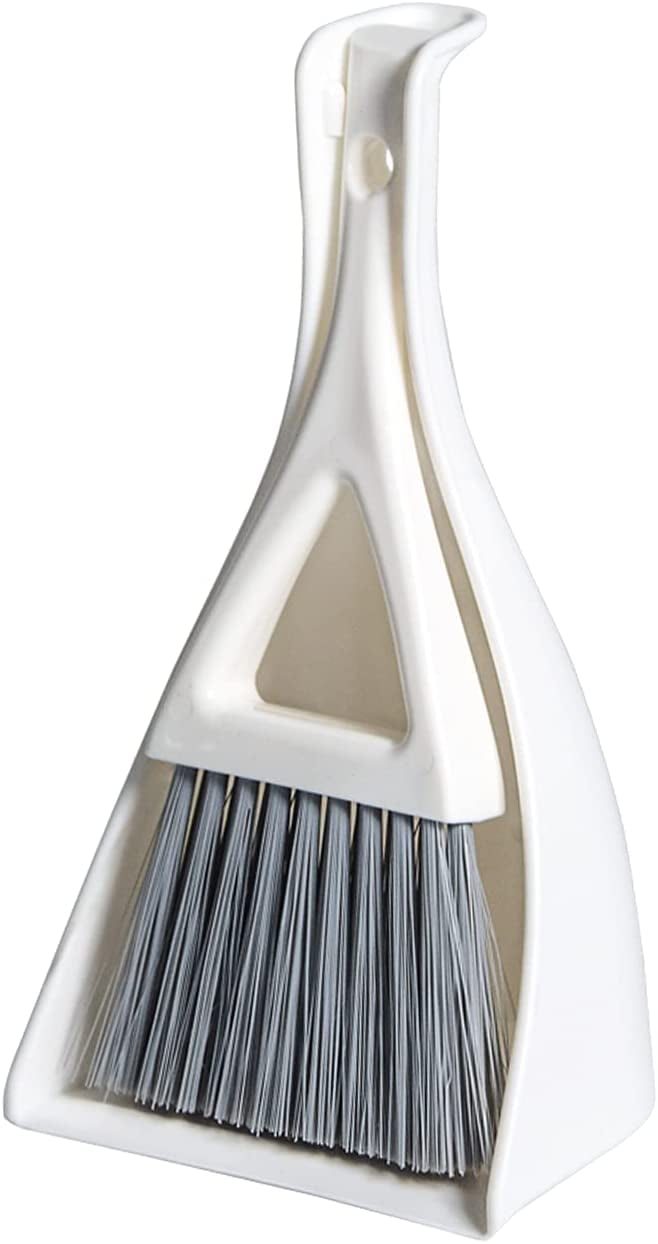 Dustpan and Soft Brush Set Plastic Silver Hand Dust Pan Household Cleaning 