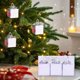 thumbnail image 4 of Set de adornos para bailes de Navidad | Pack de 3 bolas de decoración de espuma roja y blanca | Decoración ligera para colgar en Nadales para Árboles, Paredes, Fiestas | 2,36" de diámetro | Acabado, 4 of 6
