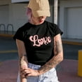 thumbnail image 2 of All You Need Is Love with Smiling Heart, Retro Valentine's Day Gift, Navy Blue T-Shirt, 3XL, 2 of 5