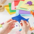 thumbnail image 5 of Papel de origami, 100 hojas, 10 colores brillantes, papel plegable cuadrado de doble cara para proyectos de manualidades escolares y niños, 5 of 5