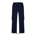thumbnail image 6 of Brnmxoke Sweatpants for Men Big and Tall Street Jogger Cargo Pants for Men Drawstring Elastic Waist Baggy Straight Fit Athletic Pants for Workout Jogging Running with Multi Pockets, 6 of 8
