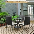 thumbnail image 3 of Gymax Set of 4 Rattan Wicker Dining Chairs Patio Outdoor w/ Cushion Armrest, 3 of 10
