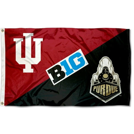 Ncaa Door Flag - NCAA Indiana vs. Purdue House Divided 3x5 Flag