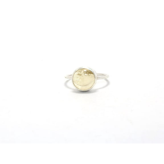Heaven Crafts Natural Lemon Quartz Ring 925 Sterling Silver Ring For Daughter Boho Hippie Jewelry Proposal Ring