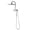 Chrome, variant on AquaPower 11-in Rain Showerhead Shower System with Pivoting Shower Arm and PULSE AquaPower Spray Chrome 1.8 GPM