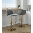 thumbnail image 2 of Toriano Adjustable Bar Stool, Gold Bar Stools, Bar Chairs, Swivel Bar Stools, Bar Stools Set of 2, 2 of 6
