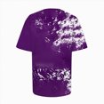 thumbnail image 7 of TOWED22 Ghost Spooky Halloween Shirts for Women Funny Bow Pumpkin Graphic Tees Fall Short Sleeve Tops Costumes(Purple,M), 7 of 7