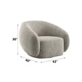 thumbnail image 2 of Boucle Fabric Swivel Seating | 360-Degree Rotation for Convenience | Bouclé Upholstery with Durability | No Assembly Needed, 2 of 5