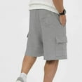 thumbnail image 4 of Jjayotai Mens George Shorts, Men Fashion Solid Color Loose Comfortable Drawstring Cargo Shorts, Shorts Men, 4 of 7