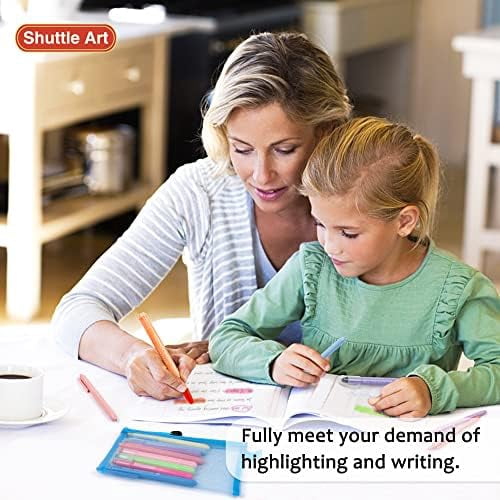 Bible Highlighters and Pens, 22 Pack Journaling Kit, 12 Colors Gel Highlighters and 10 Colors Ballpoint Pens with a storage bag, Bible Markers No Bleed Through by Tekola