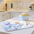thumbnail image 6 of Butterfly Flowers Hydrangea Dish Drying Mat Dish Drainer Rack Mats Water Absorbent Non-Slip Easy Clean Heat Resistant for Kitchen Counter, 6 of 8