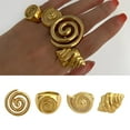 thumbnail image 2 of AOOOWER Spirals/Conch/Croissant Ring Unique Fashion Accessory for Parties and Travel, 2 of 18