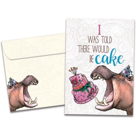 Tree-Free Greetings - Birthday Cards - Artful Designs - 1 Card + Matching Envelope - Made in USA - 100% Recycled Paper - 5"x7" - Save a Slice (GO69174)