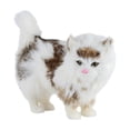 thumbnail image 3 of Figura de gato de simulación, accesorio para fotos, réplica decorativa de animal de casa, juguete de peluche de gato Blanco Marrón, 3 of 9