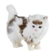 thumbnail image 3 of Figura de gato de simulación, modelo de animal de peluche, coleccionable, decorativo, para casa. Blanco Marrón, 3 of 9
