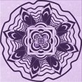 thumbnail image 1 of Ahgly Tapis d'Intérieur Lavable en Machine Carré Transitionnel Fleur Rose, 7 Pieds Carré, 1 of 7