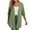 Green, variant on 3/4 Sleeve Cardigan for Women Lightweight Open Front Draped Cardigans Fashion Solid Shrug Coverups with Pockets Black S