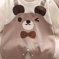 thumbnail image 4 of CAUYDY 0 3 6 9 12 18 24 Months Preemie Boys Sleepwear Baby Clothes Newborn Long Sleeve Romper Fall Winter Infant Boy Soft Pajamas Toddler Bodysuit Coffee for Sizes 6-9 Months, 4 of 4