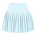 thumbnail image 4 of RUTAYY Pleated Tennis Skirt For Women With Shorts Athletic Skort Workout Running Sports Skirts Skorts With Pockets Solid Color Smocked Boho Pleated Skirts, 4 of 5
