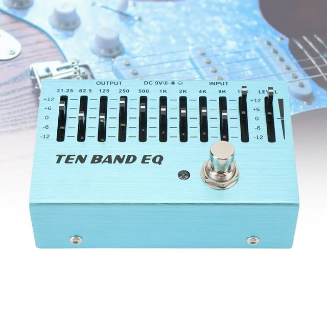 Égaliseur 10 Bandes, DC9V 10 Bandes EQ True Bypass pour Basses