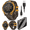 Bronze/sunburst +PowerBank, variant on Garmin Instinct Crossover AMOLED, Rugged Hybrid GPS Smartwatch with Analog Watch Hands and Bright AMOLED Display, Charcoal with Charcoal Silicone Band