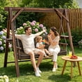 thumbnail image 7 of HONEY HOME Outdoor Swing Cushion with Tie and Memory Foam, 2/3 Seater Replacement Glider Cushion for Porch Bench, 7 of 7