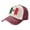 Dark Red, variant on Men Women Mexico-Flag Distressed Twill Cotton Baseball Cap Vintage Adjustable Dad Hat