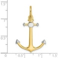 thumbnail image 3 of 14K Yellow & Rhodium With 3-D Anchor Shackle Bail Charm (36.95 X 22.8) Made In United States k9030, 3 of 5