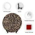 thumbnail image 4 of Yiaed Leopard Print-1 Print Bone China Decorative Plate Ceramic Dinner Plates Art Crafts with Display Stand-10in, 4 of 6