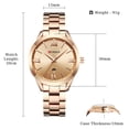 thumbnail image 6 of Watch for Women Analog Quartz Watch Fashion Simple Wristwatch Stainless Steel Watch Band Ladies Watch Waterproof Luminous Pointer, 6 of 8