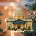 thumbnail image 4 of 250 Years Anniversary United States The White House Shaped Acrylic Ornament, 250th Anniversary Patriotic American Flag 1776-2026 Holiday Christmas Decoration Keepsake Hanging Ornaments, 4 of 4