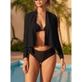 thumbnail image 3 of Charmo Open Swim Cover Up Long Sleeve Beachwear UPF 50+ Removable Rash Guard, 3 of 8