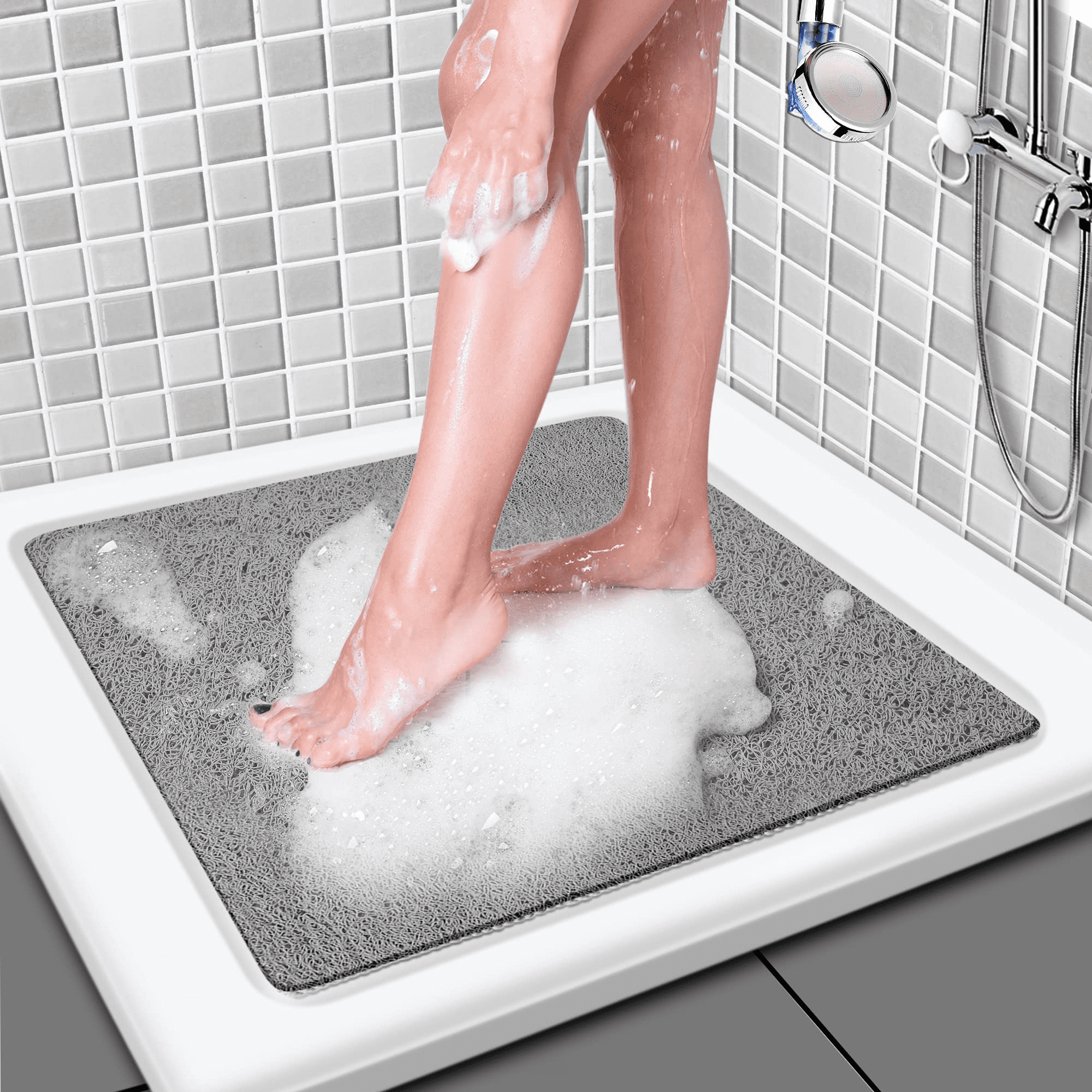 Custom with Suction Cups PVC Cushion Bathroom Floor Anti-Slip Bath