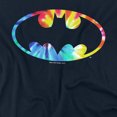 thumbnail image 2 of Batman Tie Dye Batman Logo Women's T Shirt, Navy, 2X-Large, 2 of 6
