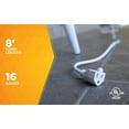 Woods 277563 Outdoor Extension Cord with Power Block, 8Foot, White