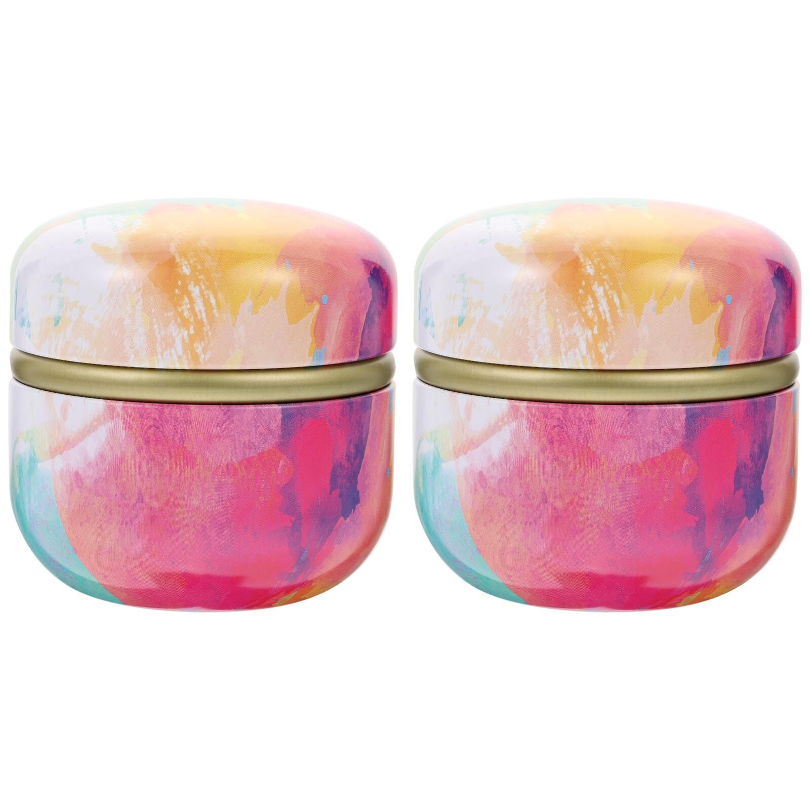 Tea Container 2pcs Tea Containers Round Cans Mini Portable Cans Tea tea-container-2pcs-tea-containers-round-cans-mini-portable-cans-tea