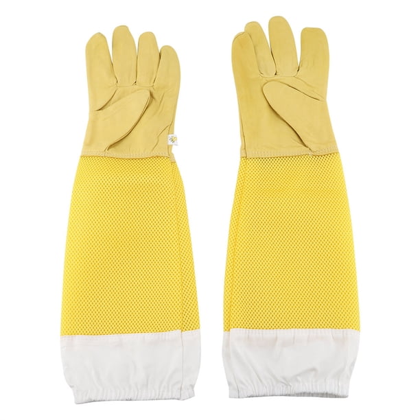 Guantes de protección para apicultura con manga larga de malla, herramienta de trabajo para apicultores principiantes, XL