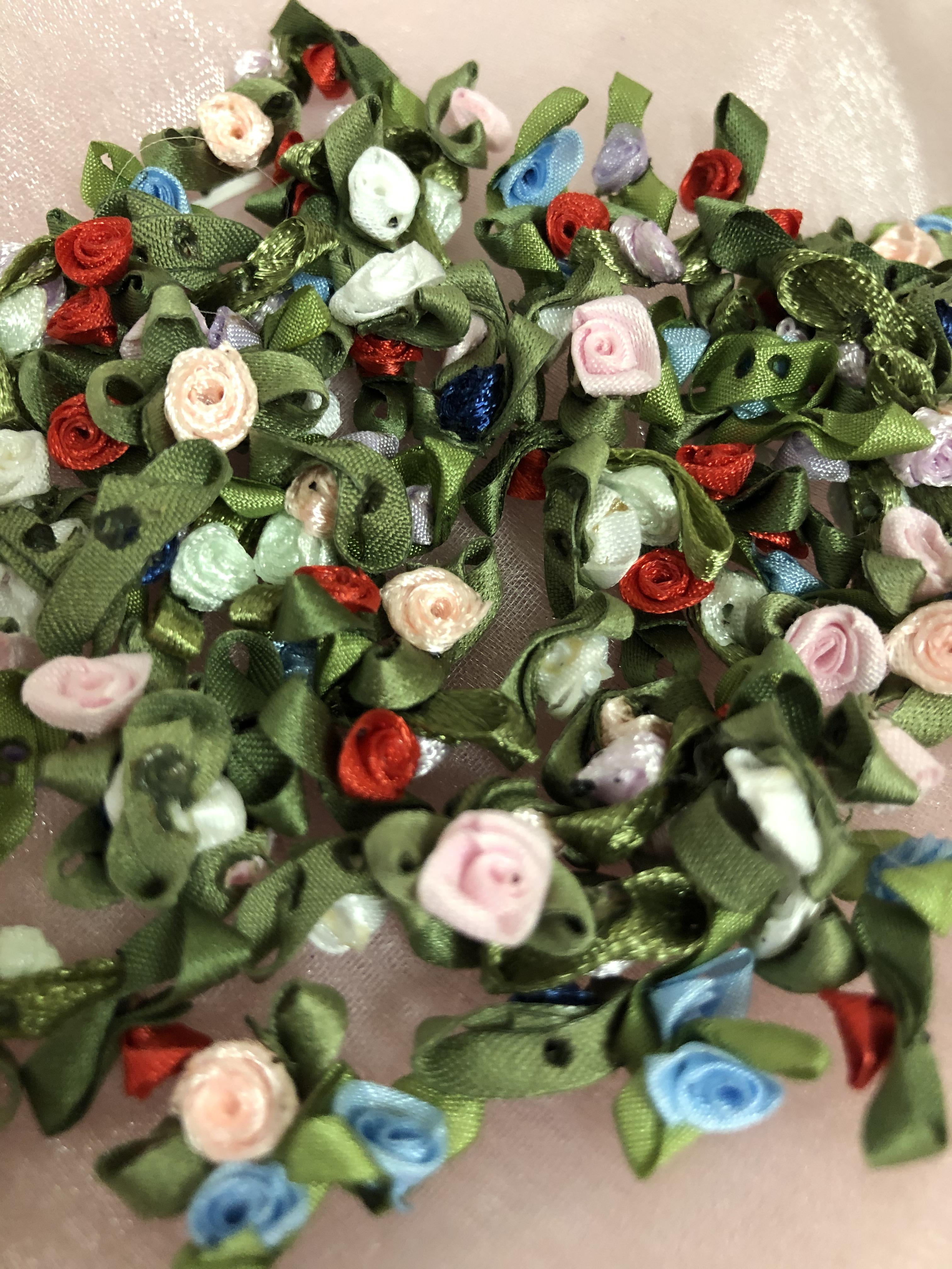 CHARMED 1 3//4/" Satin Rose Flower DIY Craft Applique Scrapbook 50 pcs; 203-8