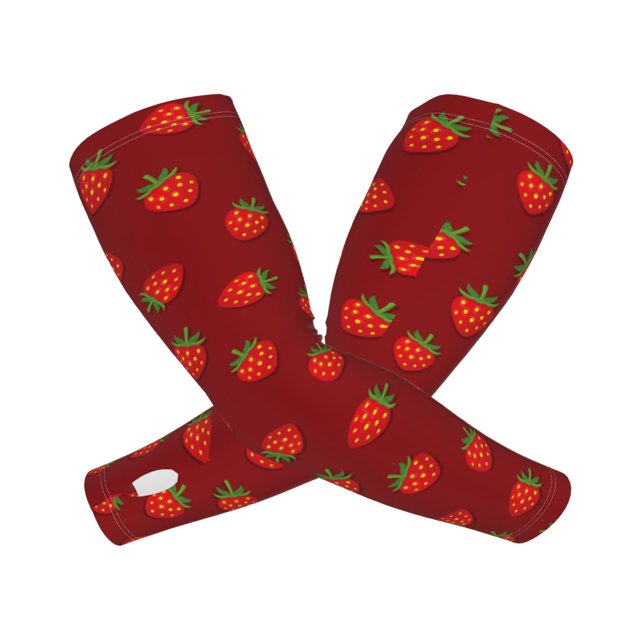 Balery Strawberry Mangas Refrescantes para Brazos para Hombre y Mujer – Transpirables y Absorbentes de Humedad para Mujeres, Hombres y Niños