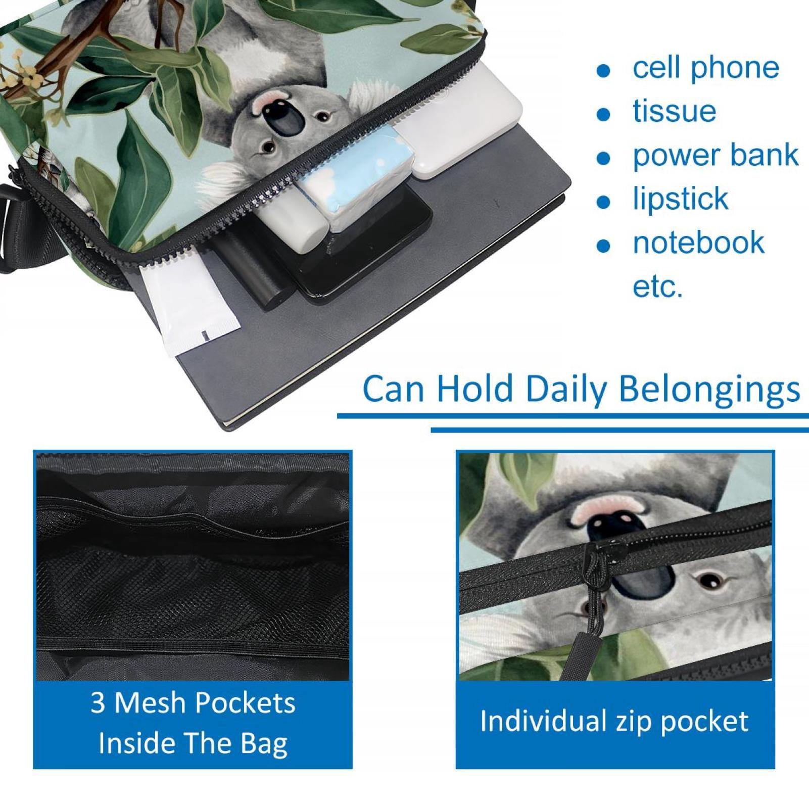 Koala Lightweight Adjustable Running Belt with Extension Strap for Unisex - Fanny Pack Waist Bag for Fitness and Exercise