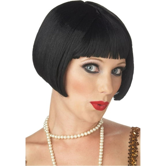 Flirty Flapper Costume Wig - Black