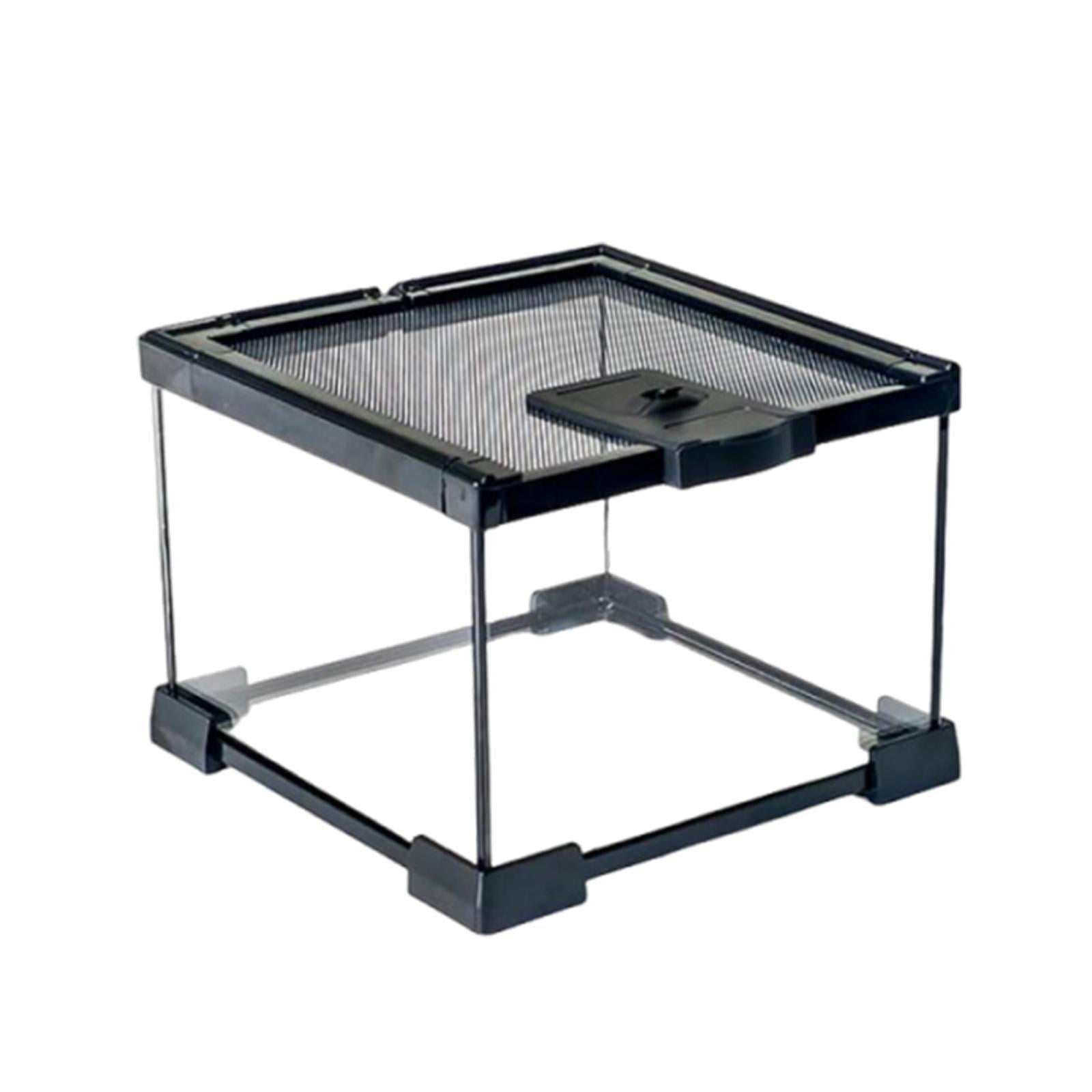 Terrarium Reptile Enclosure Glass Hatching Container Portable Transparent Ventilated for Hermit Crab and Snail Care
