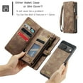 thumbnail image 4 of CaseMe Leather Case for Google Pixel 10 / 10 Pro,2 in 1 Detachable Wallet Case with 8-Card Holder Zipper Bills Slot,Magnetic Shockproof Flip Leather Cover Zipper Pocket Phone Cases,Brown, 4 of 9