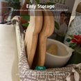 thumbnail image 4 of 2 Pcs Handmade Bamboo Salad Forks,Natural Wood Salad Hands,Natural Salad Claws Set,Kitchen Serving Utensils for Serving & Tossing Salad Pasta Fruit By Scheam, 4 of 7