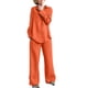thumbnail image 3 of Camisa Conjunto a juego de 2 piezas para damas Top elegante y pantalón de cintura alta Ropa diaria suelta sólida Cgtredaw Naranja M para Mujer, 3 of 6